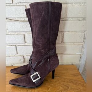Guess dark purple Suede Women's Boots